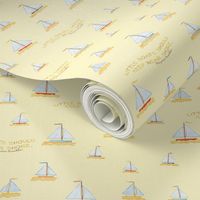 Sail Boats- Yellow