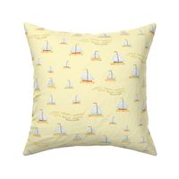 Sail Boats- Yellow