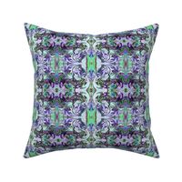 BNS6 - Marbled Mystery Tapestry in Blue - Green - Purple - Lavender - large scale