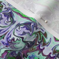 BNS6 - Marbled Mystery Tapestry in Blue - Green - Purple - Lavender - large scale