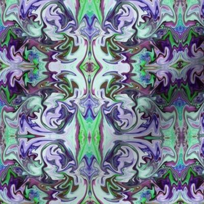 BNS6 - Marbled Mystery Tapestry in Blue - Green - Purple - Lavender - large scale