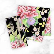 Kimono Bouquet Chintz Black