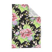 Kimono Bouquet Chintz Black