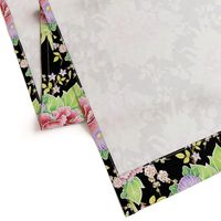 Kimono Bouquet Chintz Black