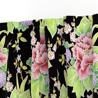 Kimono Bouquet Chintz Black