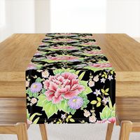 Kimono Bouquet Chintz Black