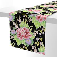 Kimono Bouquet Chintz Black