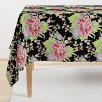 Kimono Bouquet Chintz Black