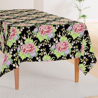 Kimono Bouquet Chintz Black