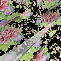 Kimono Bouquet Chintz Black