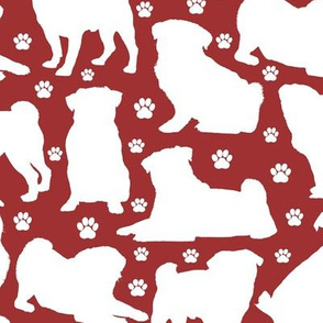 Pugs n Paws - Red // Large
