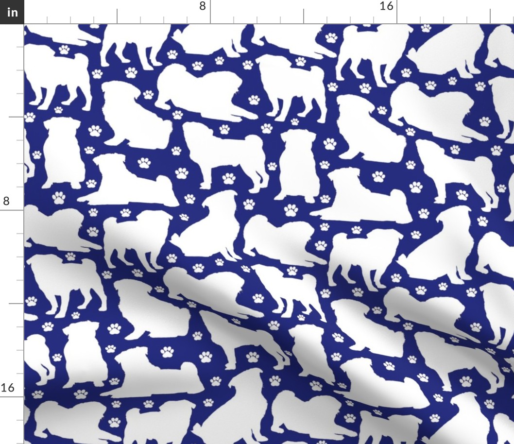 Pugs n Paws - Blue // Large