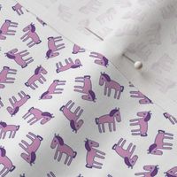 Ponies - Lilac on white - Small