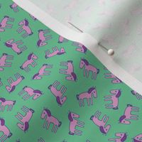 Ponies - Lilac on Mint Small