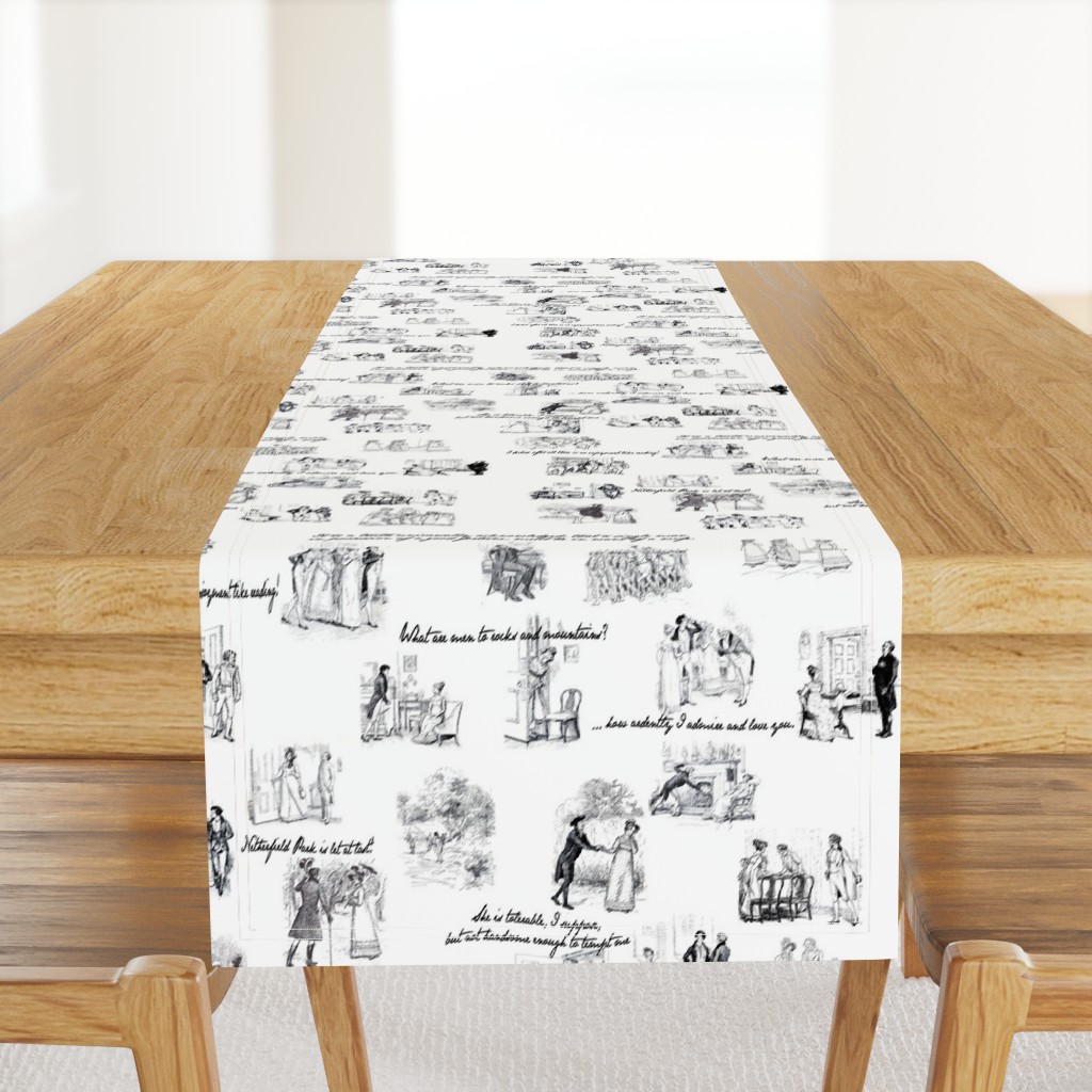 Pride and Prejudice Toile Black