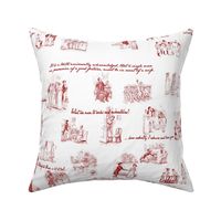 Pride and Prejudice Toile Red