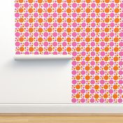  Hot Pink Orange Coral Polka Dot Circle Geometric Design 