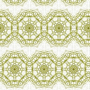 Gold Filigree Lace Ribbons On White