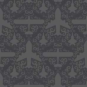 Aircraft Damask (Gray)