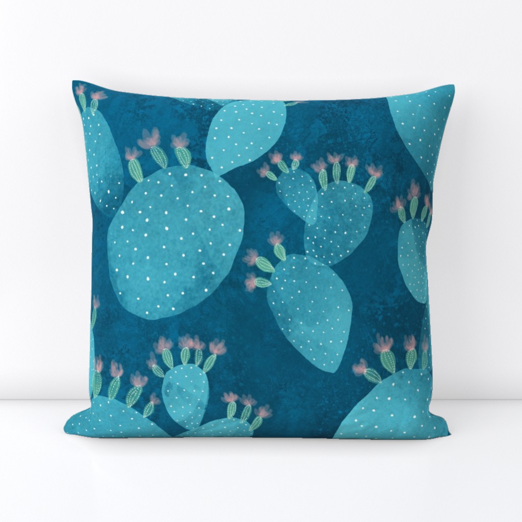 cactus_pattern_on_blue