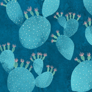 cactus_pattern_on_blue