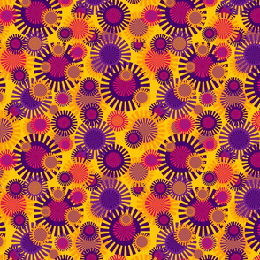 Sparkling Purple Fireworks Sunflowers by Cheerful Madness!!