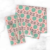 flower shower - mint green and pink