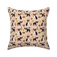 boston terrier dogs dog pink cactus cacti kids summer pink girls sweet dog print