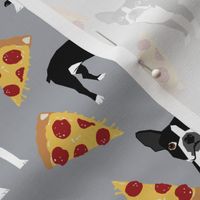 boston terrier dog pizza grey pizzas food trendy hipster dog fabric