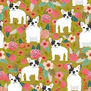 french bulldogs cute dogs flowers floral vintage spring florals watercolor flowers dog dogs pet frenchies cute dogs