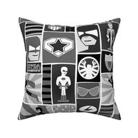 Cool Comic Book Heroes Black and White