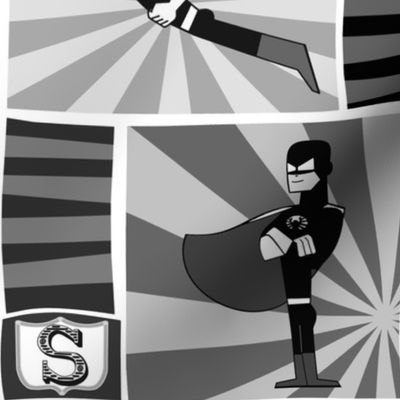 Cool Comic Book Heroes Black and White