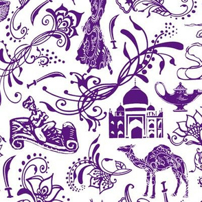  Arabian Nights in Dark Purple // Large-size