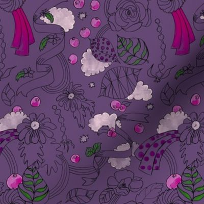 Community Floral - Hard Purple