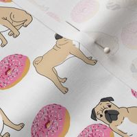 pug donuts white doughnut donut sweet treat junk food pug dog pet portrait