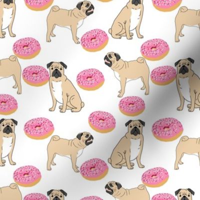 pug donuts white doughnut donut sweet treat junk food pug dog pet portrait