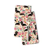 doxie  flowers florals dachshund dachshunds fabric dog cute pet dog fabric for baby leggings cute girls sweet flowers