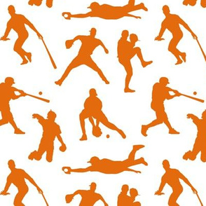 Orange Baseball Players // Small