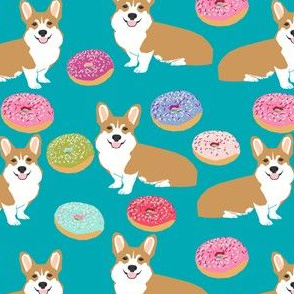 corgi donuts doughnuts cute food novelty dog corgis cute dog fabric for home decor cute dog fabric for baby leggings