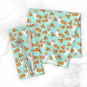 corgi pizza mint dog pet dogs corgis cute  mint pizza food novelty fabric