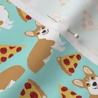 corgi pizza mint dog pet dogs corgis cute  mint pizza food novelty fabric