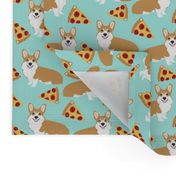 corgi pizza mint dog pet dogs corgis cute  mint pizza food novelty fabric