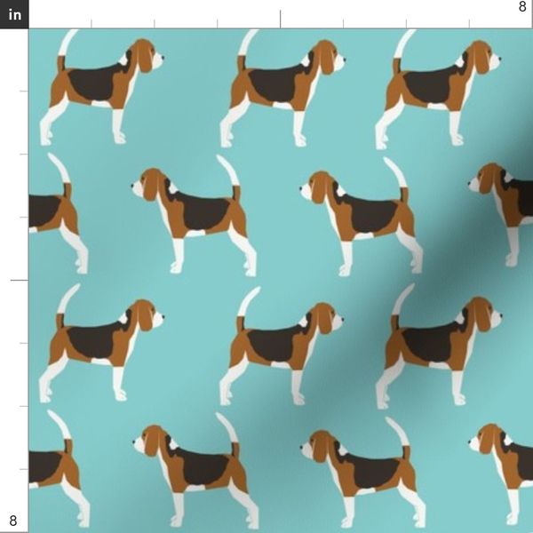 Beagle Fabric Beagle Cotton Fabric By The Yard With Spoonflower Beagles Pet Dog Dogs Beagle Pets Blue Classic Dog Fabric By Petfriendly