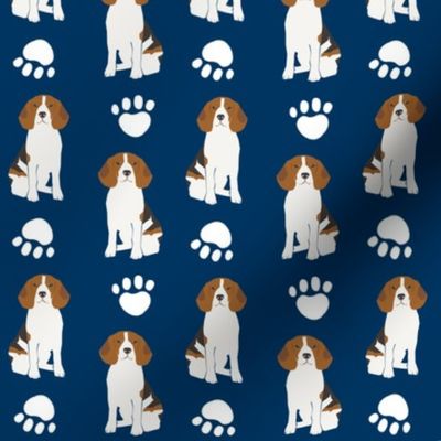 beagle beagles navy blue blue dog dogs pet dog pet owners cute beagle fabric