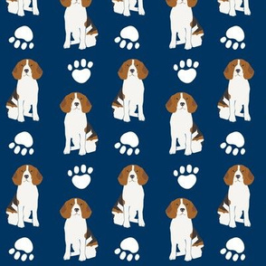 beagle beagles navy blue blue dog dogs pet dog pet owners cute beagle fabric