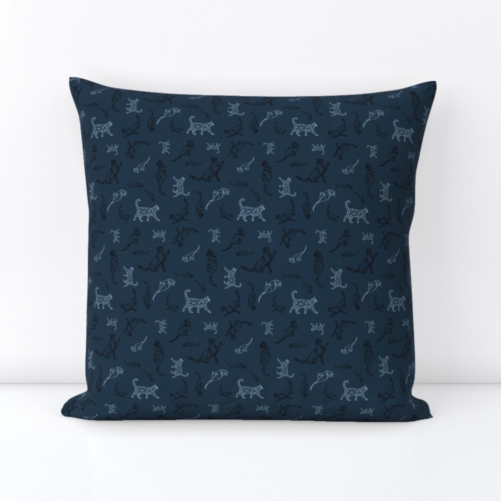 Cat Constellations (navy blue variant)