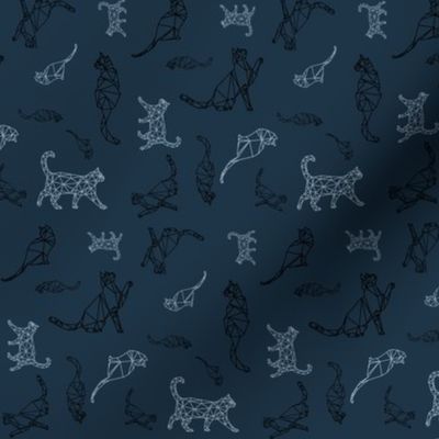 Cat Constellations (navy blue variant)