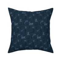 Cat Constellations (navy blue variant)