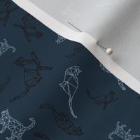 Cat Constellations (navy blue variant)