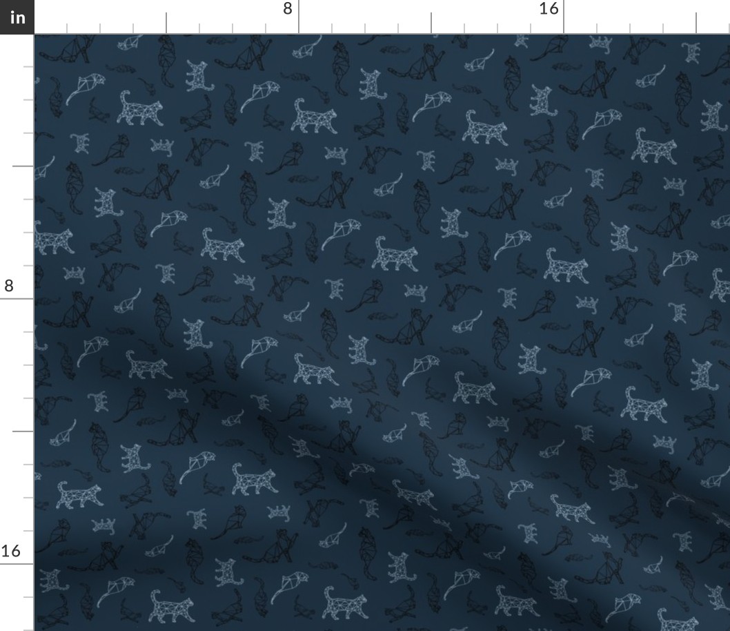 Cat Constellations (navy blue variant)